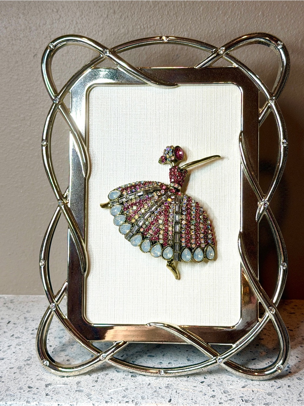Rhinestone Ballerina Framed Mini Art - Picture 4 of 11